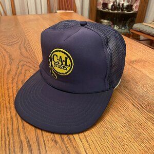 Vintage Cal Stores Blue Snapback Mesh Back Trucker Hat Cap by Kenda